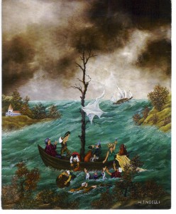 Le bateau ivre, dipinto di Mimma Indelli, 1992